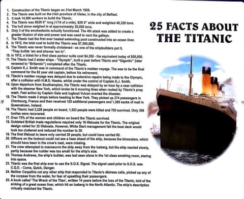 Titanic Information | Scoil Bhríde